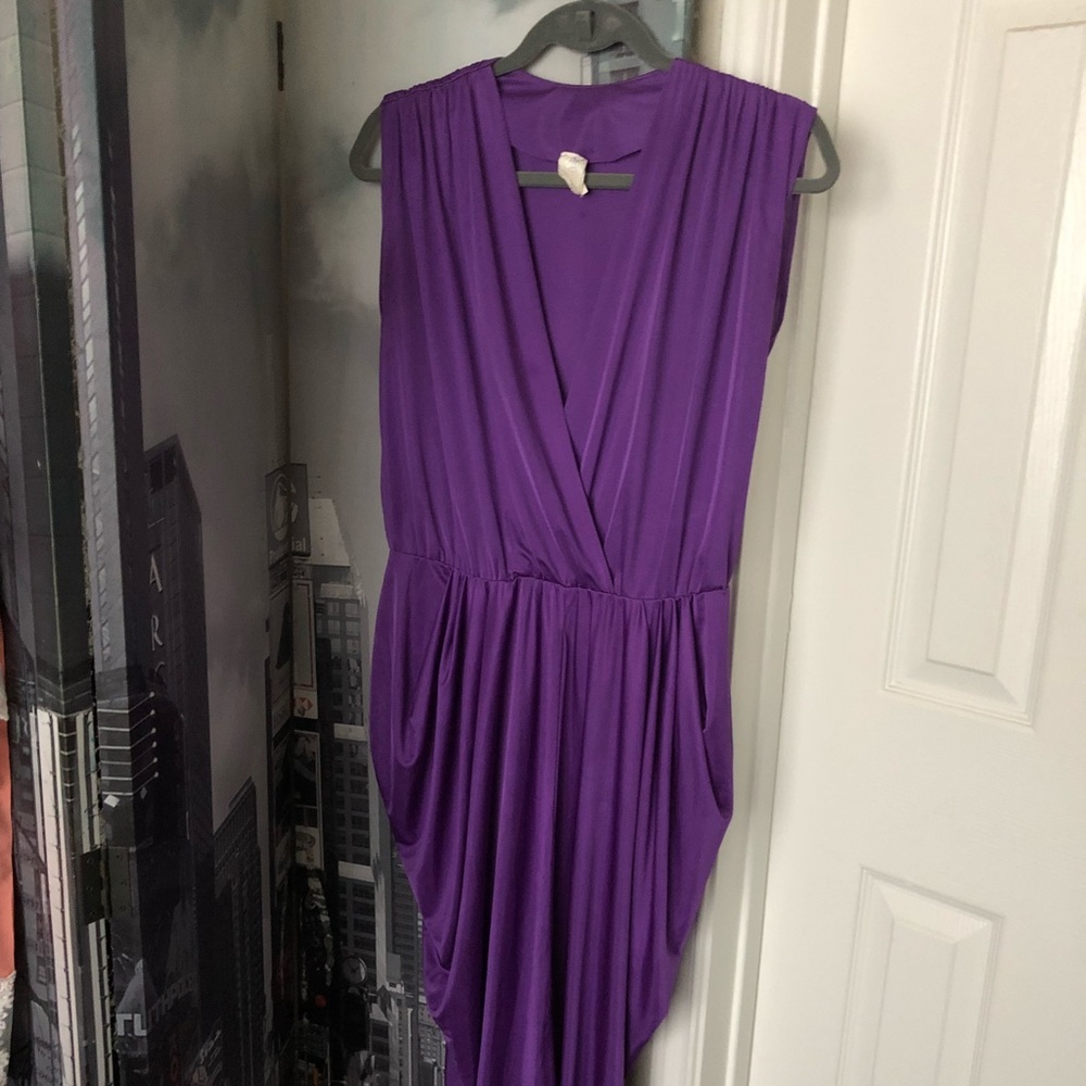 Vintage bold purple dress.